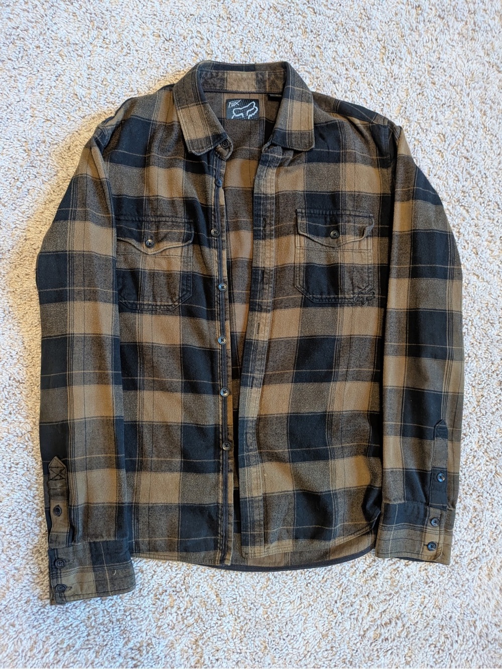 Fox Black & Tan Plaid Shirt Jacket